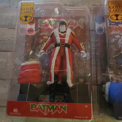 (.) Mcfarlane DC Multiverse Batman Santa Red & Blue Suit Gold Label 7" Figure New
