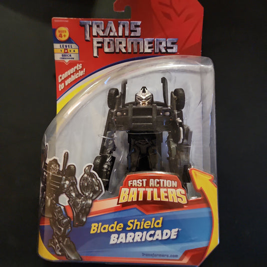 Transformers Movie 2007 FAB Blade Shield Barricade Fast Action Battlers MOSC G1