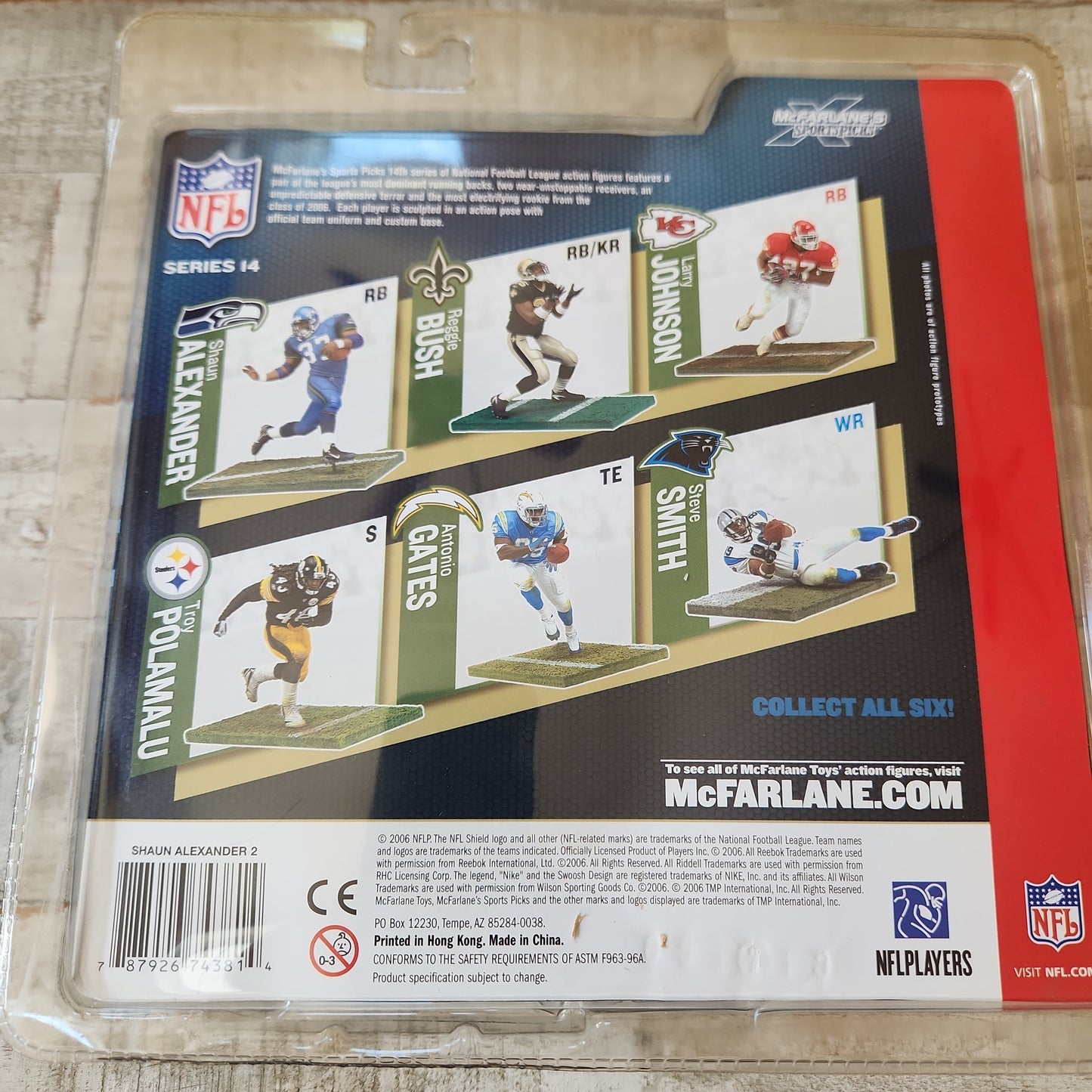 Shaun Alexander McFarlane Series #14 NFL Seahawks Blue Jersey Action Figure