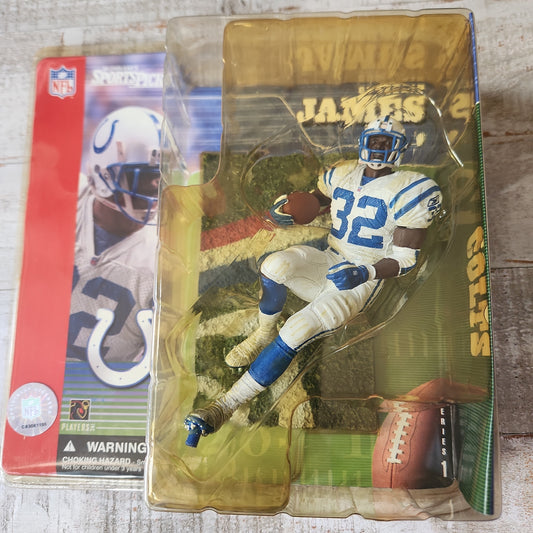 McFarlane Edgerrin James Colts Series 1 Action Figure White Dirty Jersey Variant