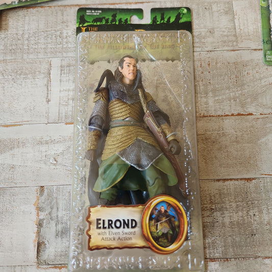 Lord Of The Rings Elrond With Elven Sword Attack Action Figure 2003 ToyBiz New
