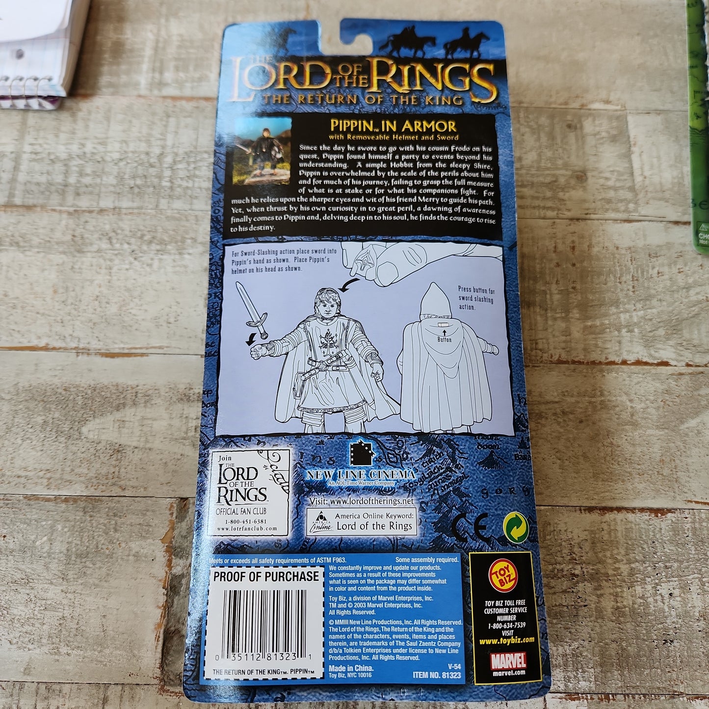 Lord of the Rings Return of the King Pippin In Armor by ToyBiz New In Package!!