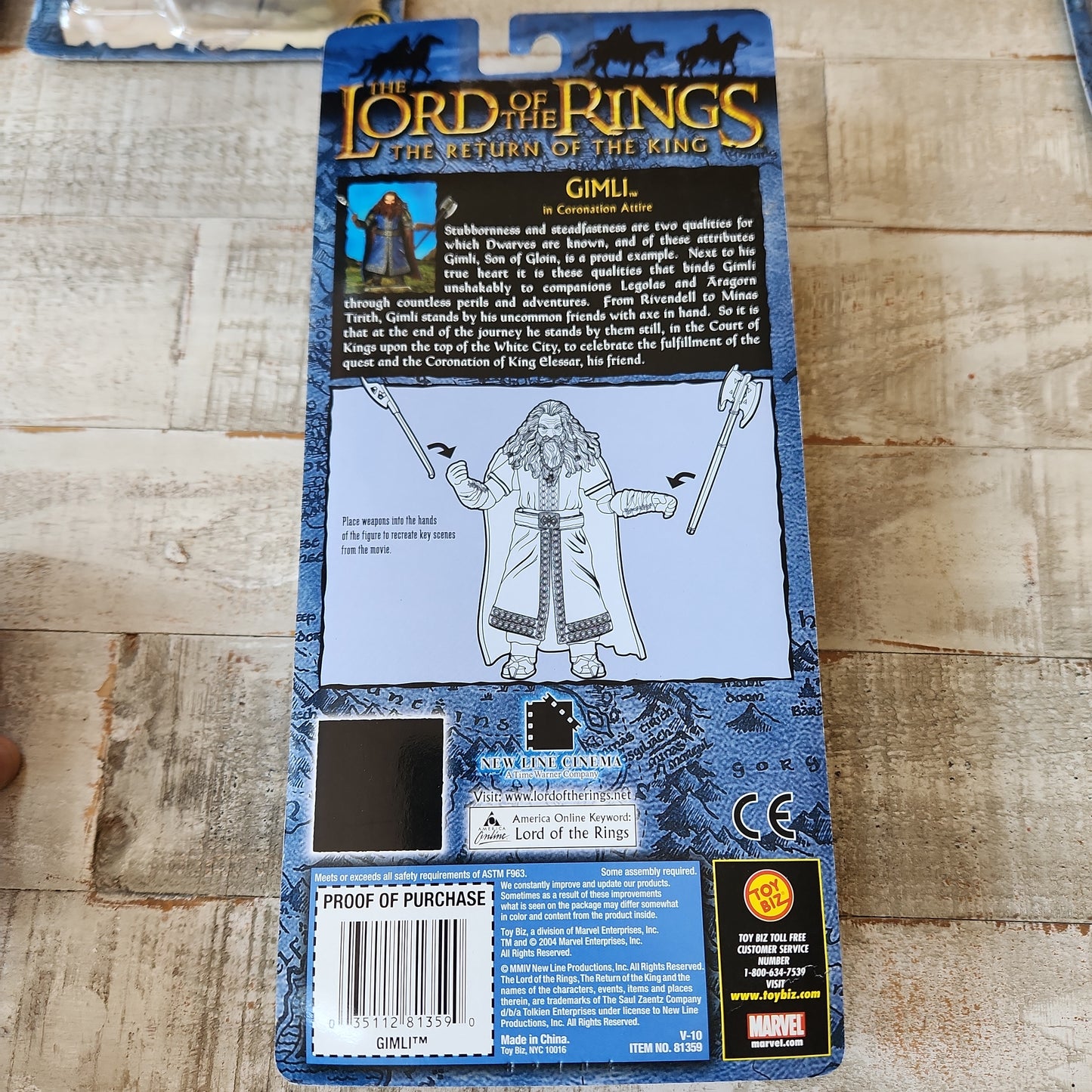 Lord of the Rings Return of King Gimli in Coronation Attire ToyBiz - NIB