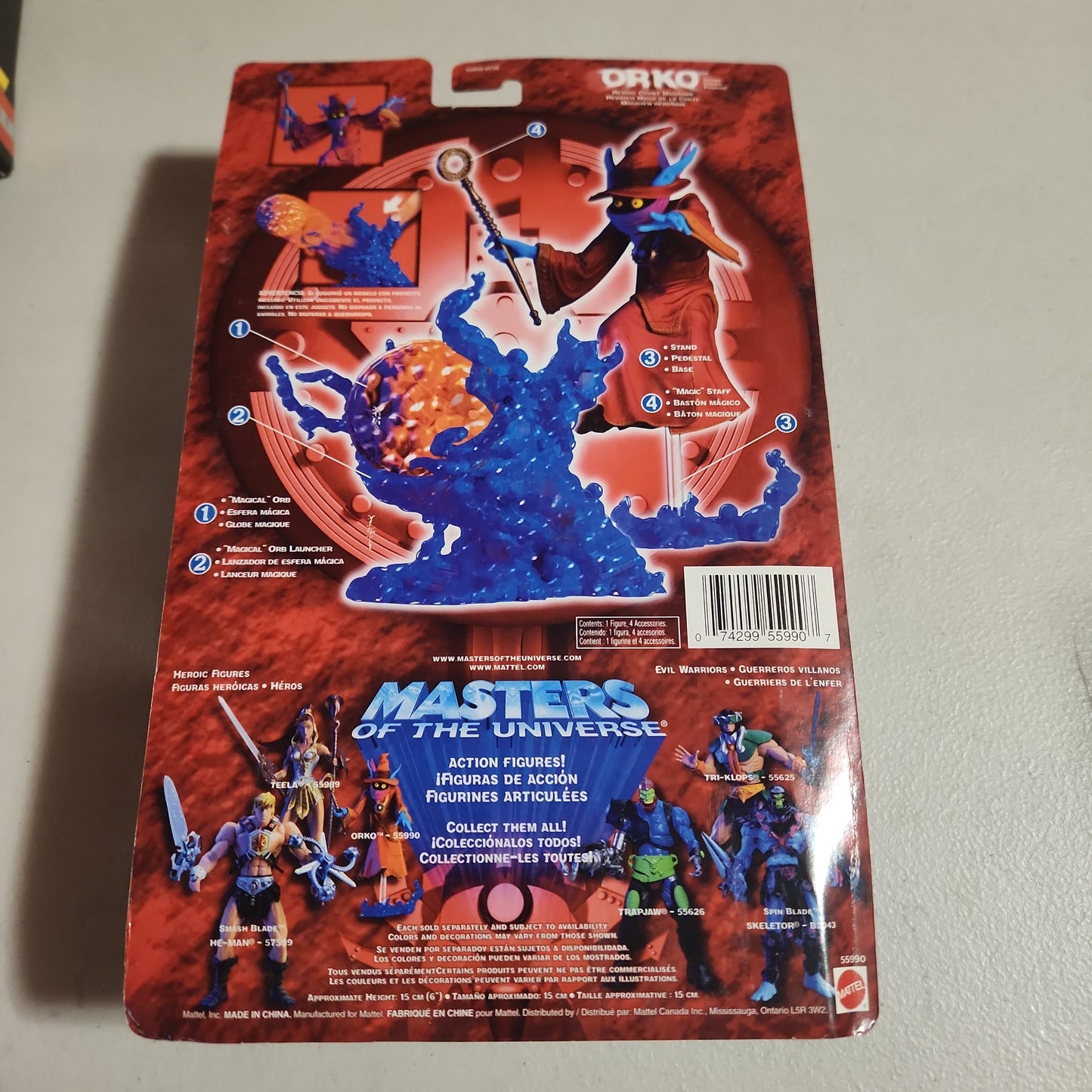 MASTERS OF THE UNIVERSE MOTU ORKO ACTION FIGURE NEW Sealed Box 2002 MATTEL