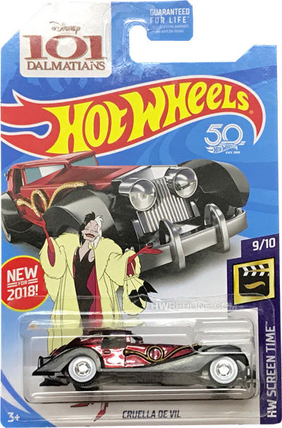 Hot Wheels 2018 Super Búsqueda del Tesoro Cruella de Vil Rojo
