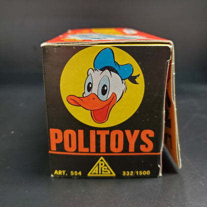 Vintage Politoys Paperino Donald Duck & Nephews 313 Toy Car #554 Italy