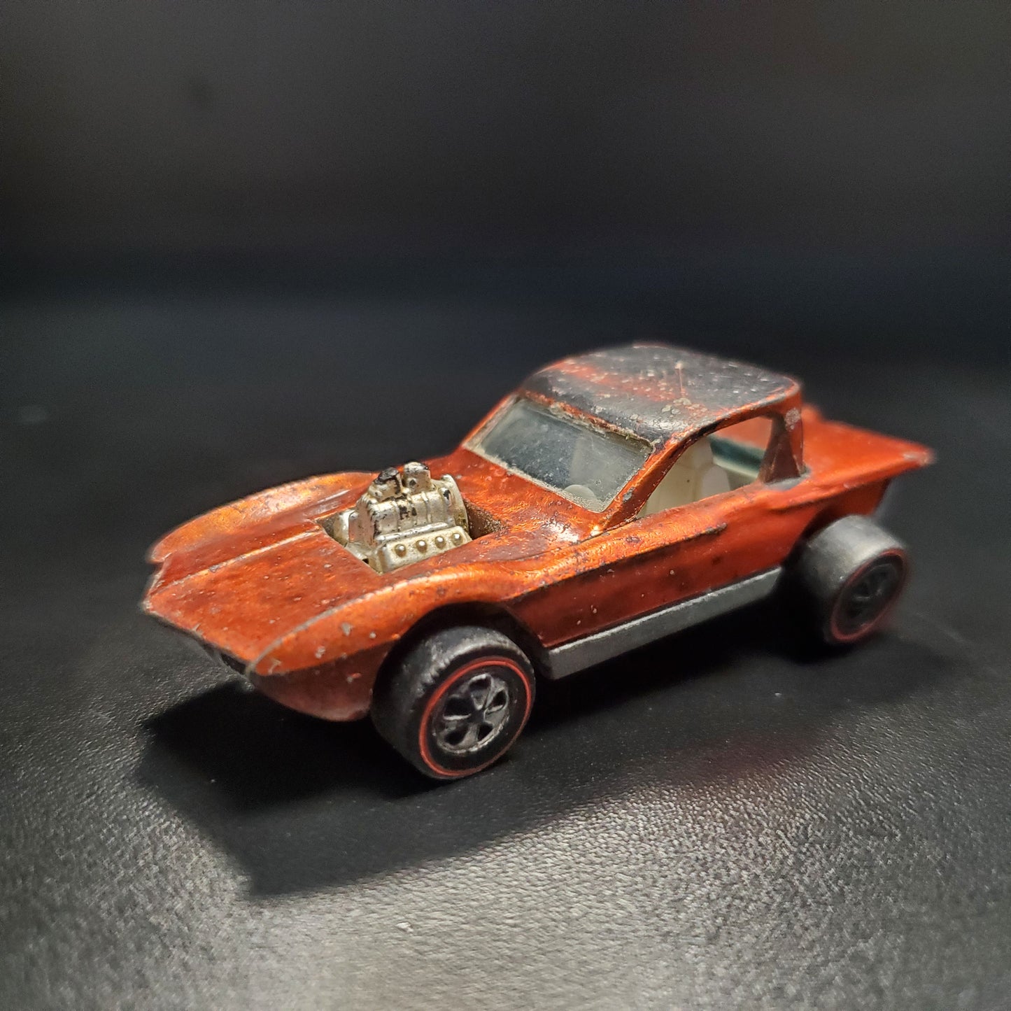 Vintage Hot Wheels Redline 1968 Python US Naranja Hecho en EE.UU. RARE HTF