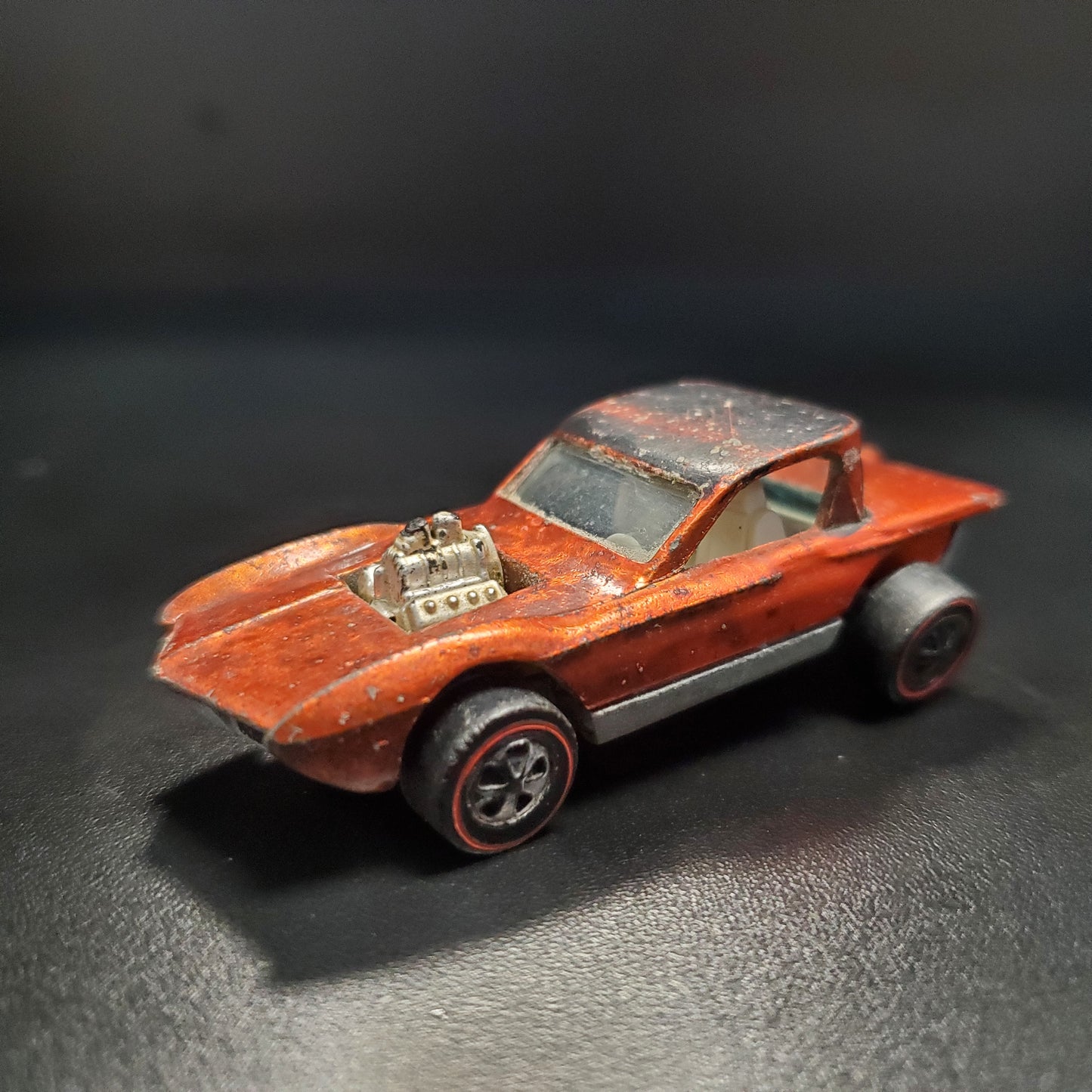 Vintage Hot Wheels Redline 1968 Python US Naranja Hecho en EE.UU. RARE HTF