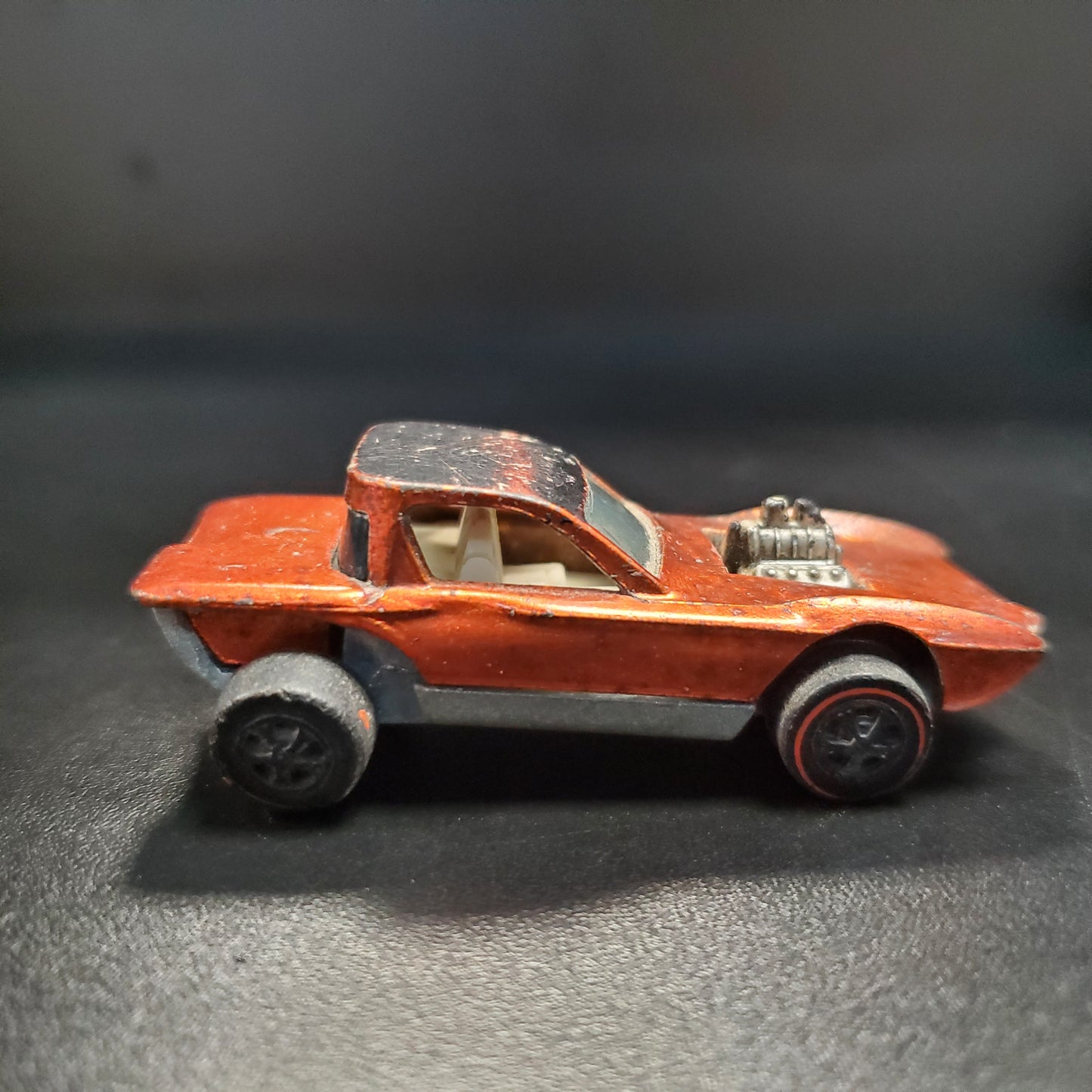 Vintage Hot Wheels Redline 1968 Python US Naranja Hecho en EE.UU. RARE HTF