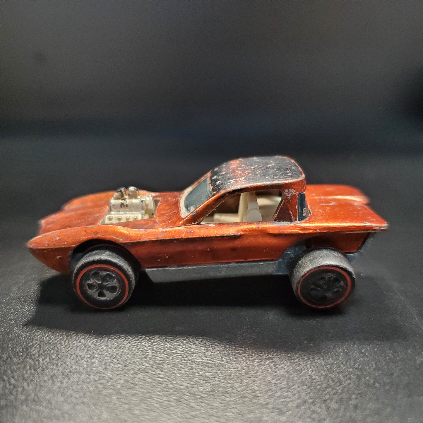 Vintage Hot Wheels Redline 1968 Python US Naranja Hecho en EE.UU. RARE HTF