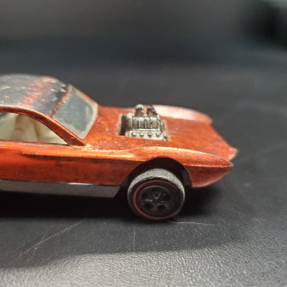 Vintage Hot Wheels Redline 1968 Python US Naranja Hecho en EE.UU. RARE HTF