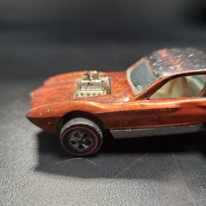 Vintage Hot Wheels Redline 1968 Python US Naranja Hecho en EE.UU. RARE HTF