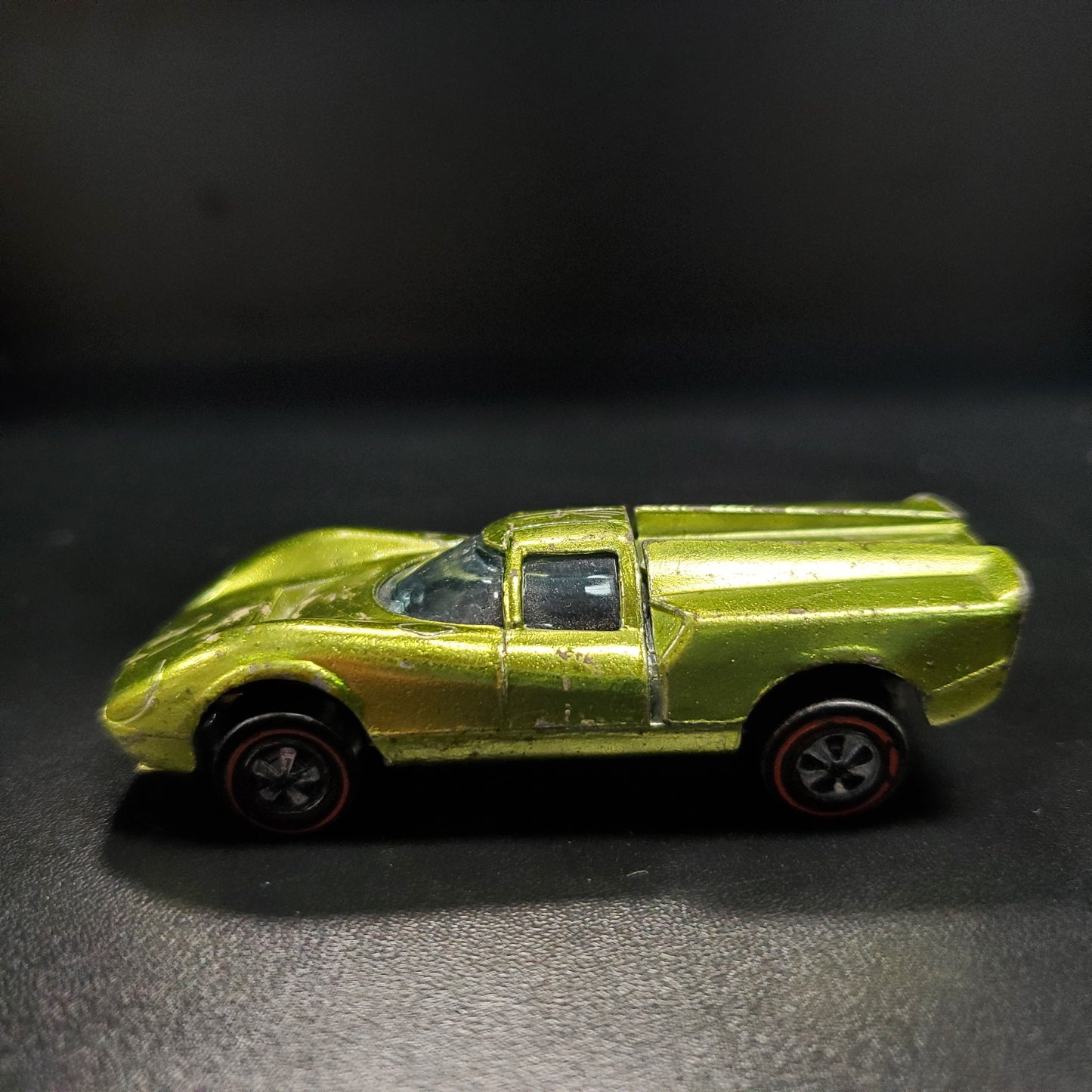 Vintage Hot Wheels Redline 1969 Lola GT70 US Anticongelante Verde Hecho en EE.UU.