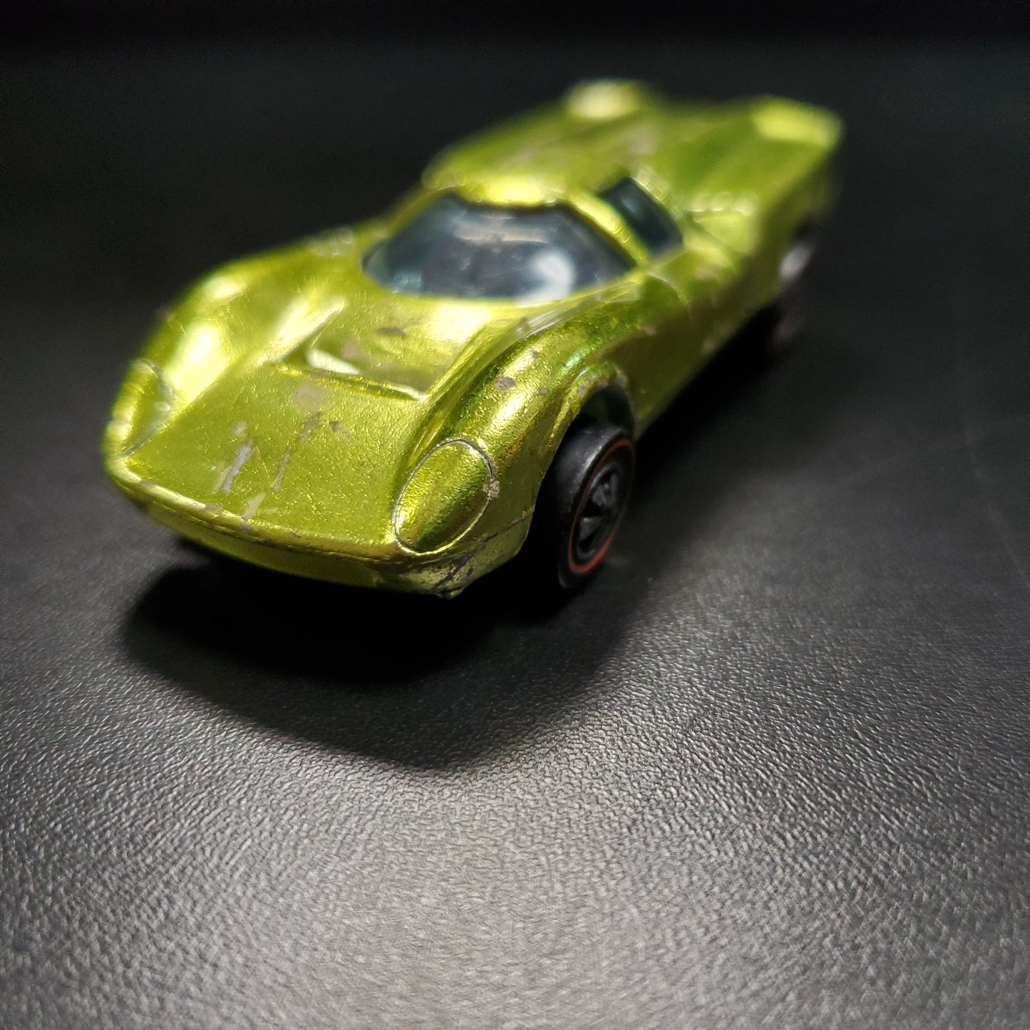 Vintage Hot Wheels Redline 1969 Lola GT70 US Anticongelante Verde Hecho en EE.UU.