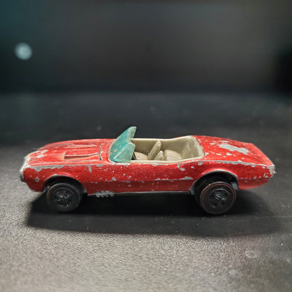 Vintage Hot Wheels Redline 1968 Custom Firebird Rojo Hong Kong HK Marrón Int