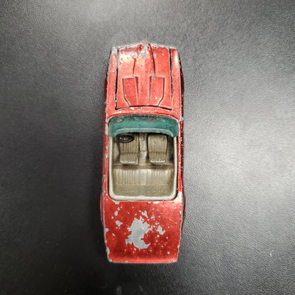 Vintage Hot Wheels Redline 1968 Custom Firebird Rojo Hong Kong HK Marrón Int