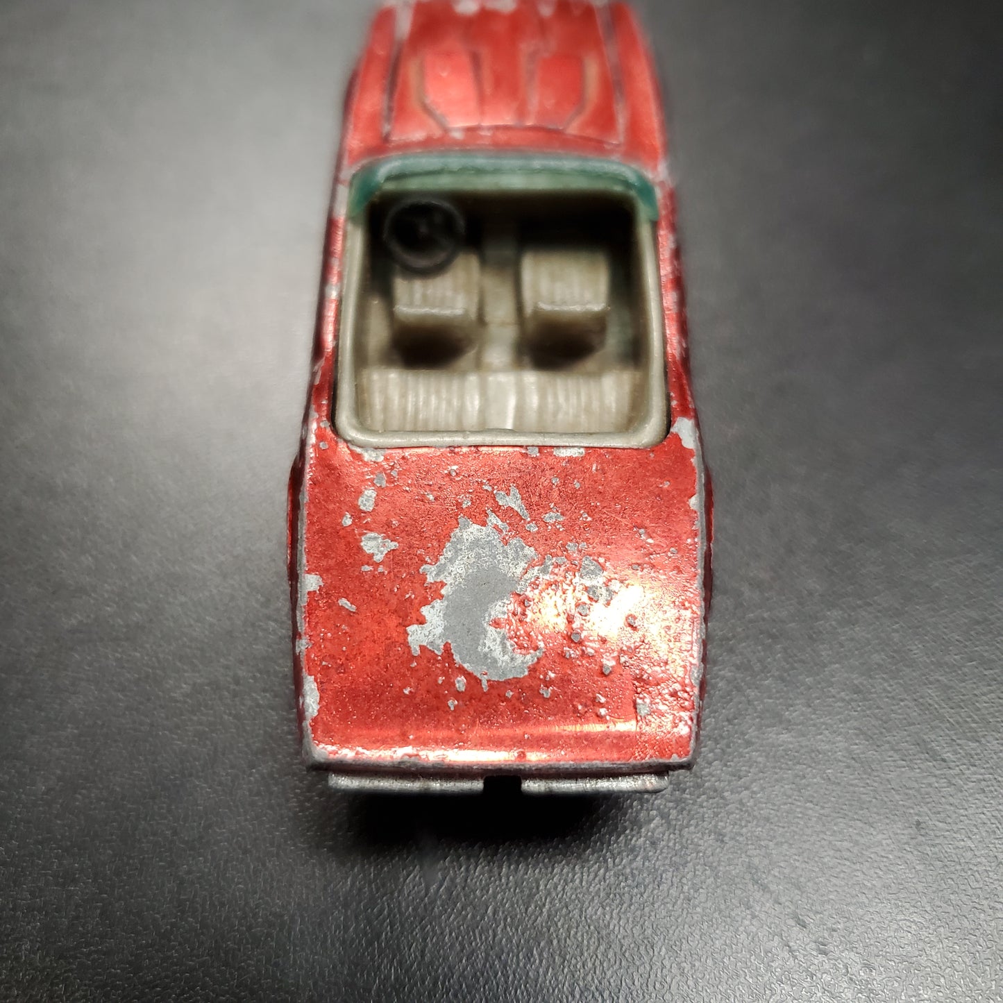 Vintage Hot Wheels Redline 1968 Custom Firebird Rojo Hong Kong HK Marrón Int