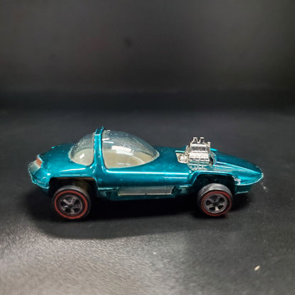 Vintage Hot Wheels Redline Silhouette 1968 Aqua Blue/Green US White Int.