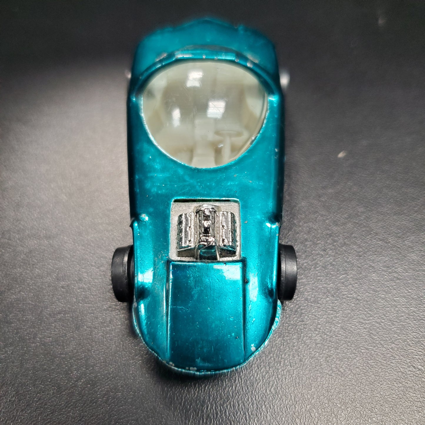 Vintage Hot Wheels Redline Silhouette 1968 Aqua Azul/Verde EE.UU. Blanco Int.