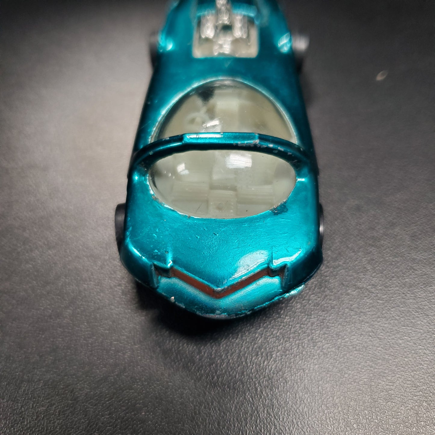 Vintage Hot Wheels Redline Silhouette 1968 Aqua Azul/Verde EE.UU. Blanco Int.