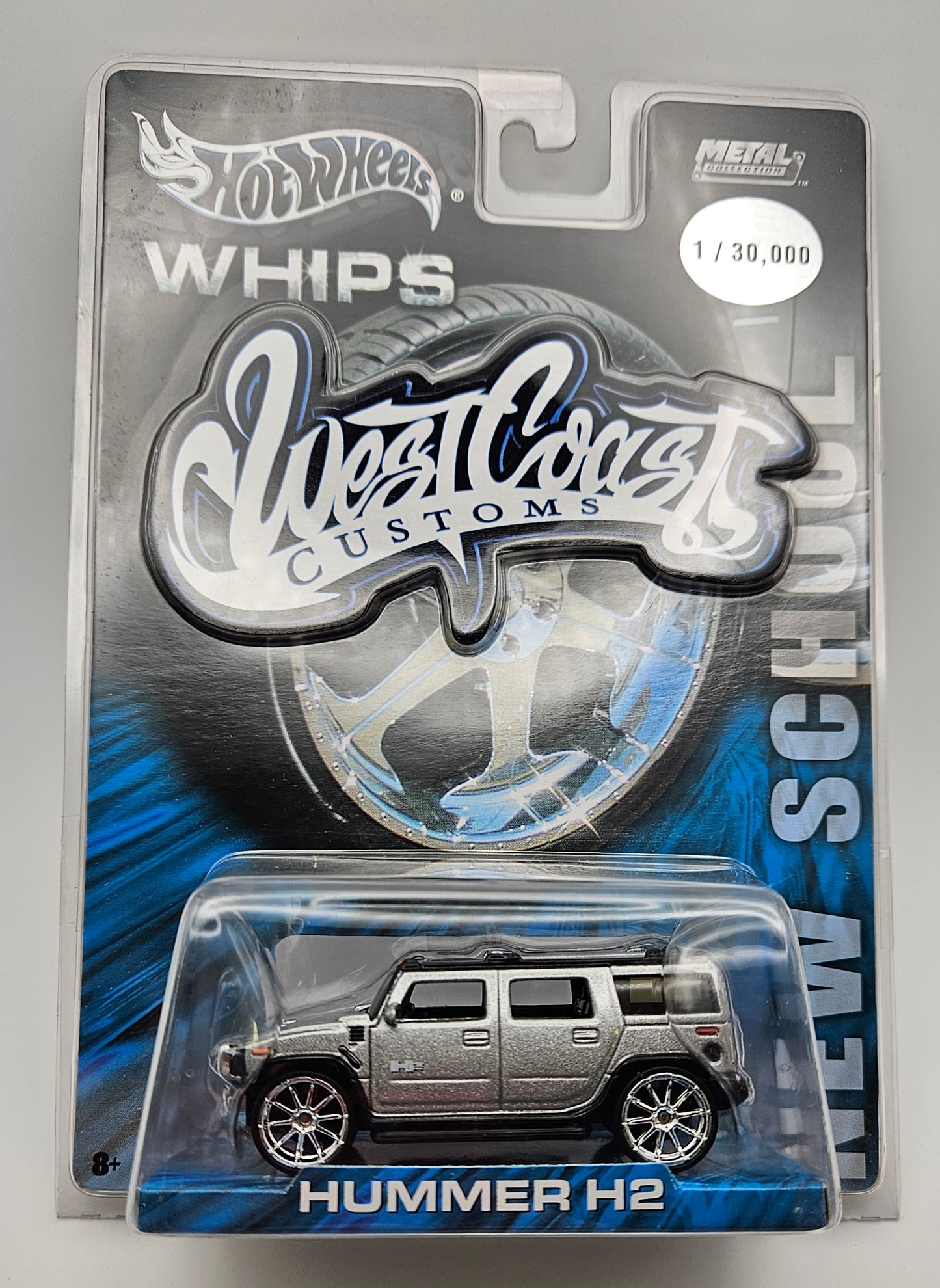 Hot Wheels azota la nueva escuela de aduanas de la costa oeste Hummer H2 (plateado)