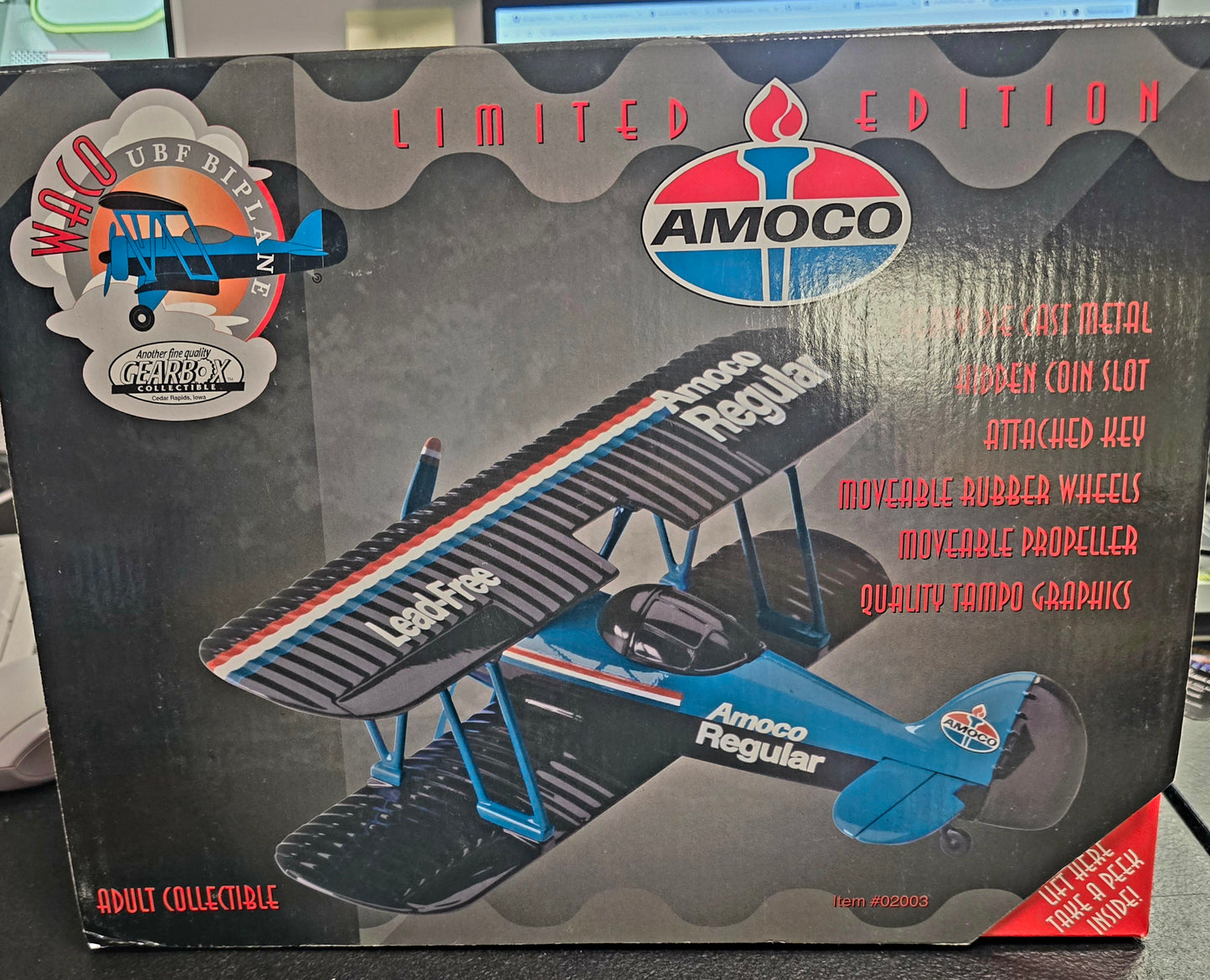 Limited Edition Amoco coin bank UBF Bi-plane Amoco Regular