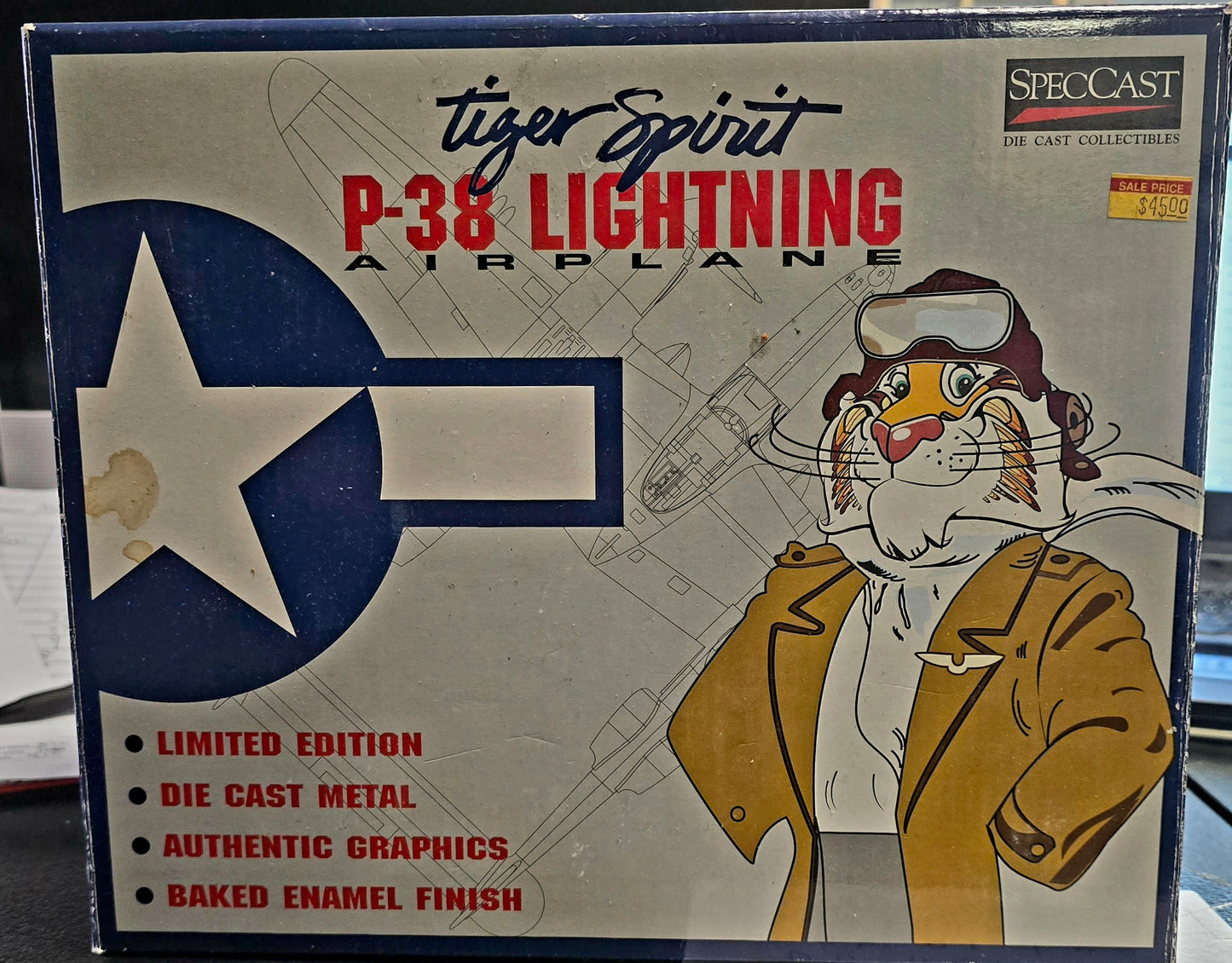 Speccast Tiger Spirit P-38 Lightning diecast airplane