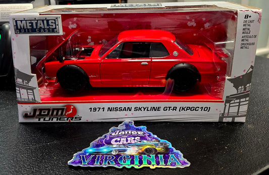 JDM Tuners 1971 Nissan Skyline GT-R (KPGC10) Jada Toys METAL Red 1:24