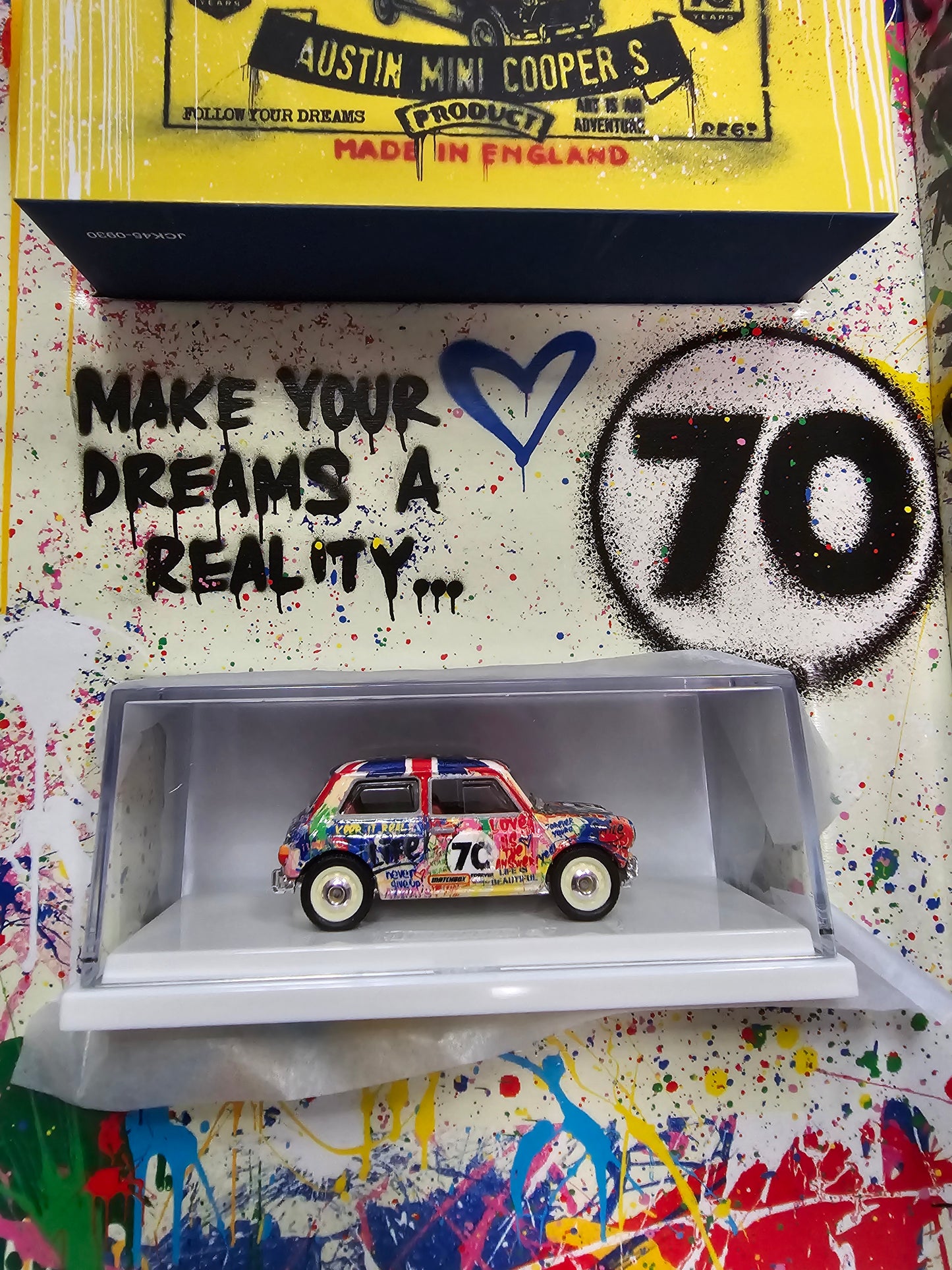 MATTEL RLC CREATIONS MATCHBOX. X Mr. Brainwash '64 Austin Mini Cooper S. Graffiti