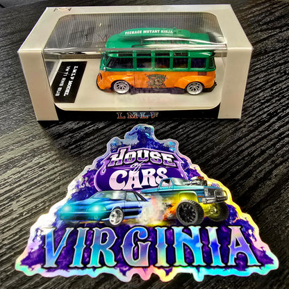 LMLF Model VW T1 RWB Bus (TMNT) International Diecast