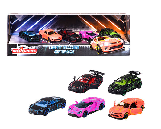 Majorette 1:64 Set de 5 coches Paquete de regalo Light Racer Edition 2023