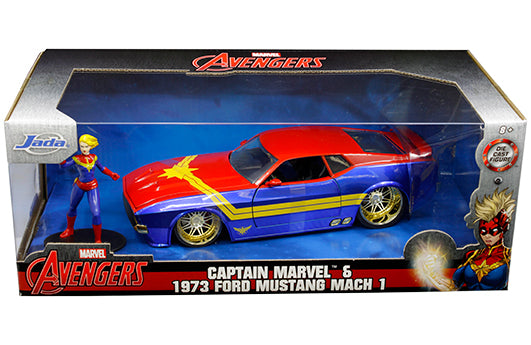 Jada 1:24 Captain Marvel & 1973 Ford Mustang Mach 1 – Marvels Avengers