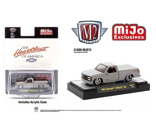 M2 Machines 1:64 1991 Chevrolet C1500 Ss 454 Pickup Truck Limited Edition – Silver – Mijo Exclusives