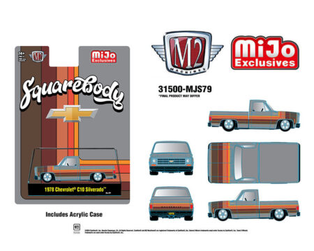 (Preorder) M2 Machines 1:64 1978 Chevrolet C10 Silverado Squarebody Pickup Truck – Cool Grey – MiJo Exclusives Limited Editiond Edition (Copy)