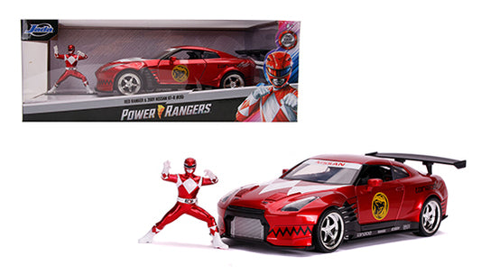 Jada 1:24 Nissan GT-R R35 with Red Ranger figure – Power Rangers – Hollywood Rides