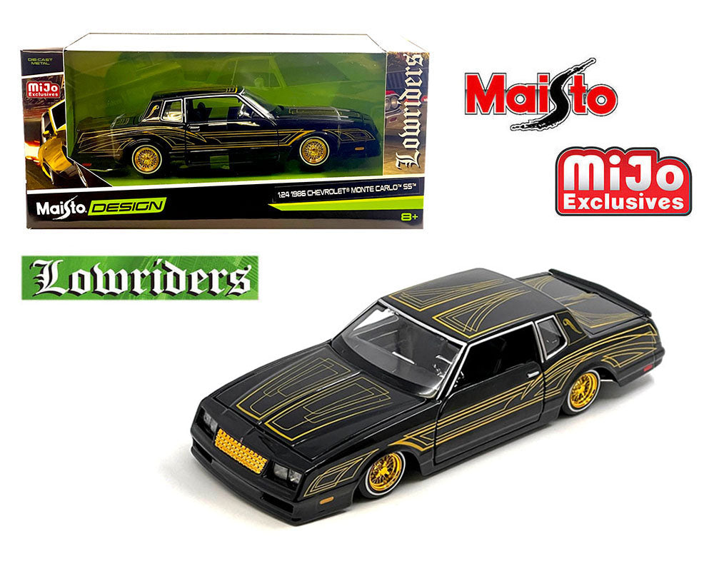 Maisto 1:24 1986 Chevrolet Monte Carlo Lowrider – Black