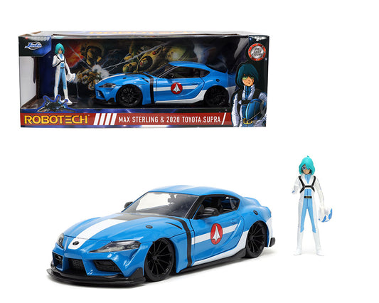 Figura Jada 1:24 2020 Toyota Supra (azul) y Max Sterling – Robotech – Anime Hollywood Rides 