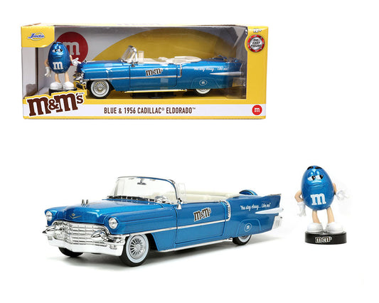 Jada 1:24 1956 Cadillac Eldorado with Blue Figure – M&M – Hollywood Rides
