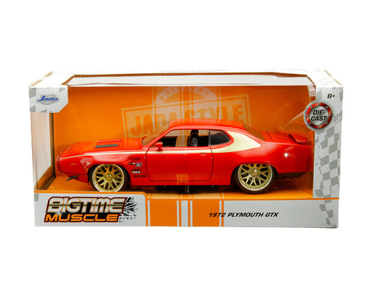 Jada 1:24 1972 Plymouth GTX – Red with Gold Stripe – Bigtime Muscle