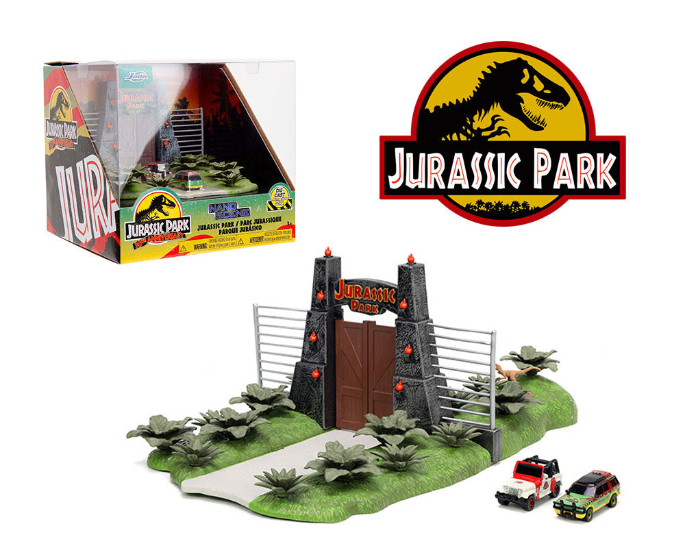 Jada Nano Scene Jurassic Park Diorama with 2 Vehicles