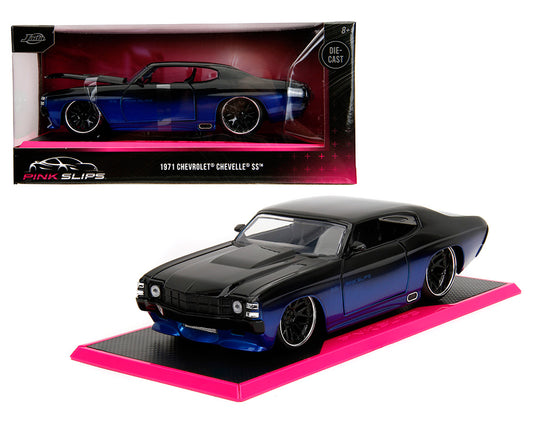 Jada 1:24 1971 Chevrolet Chevelle SS 2 Tone BlackBlue – Pink Slips