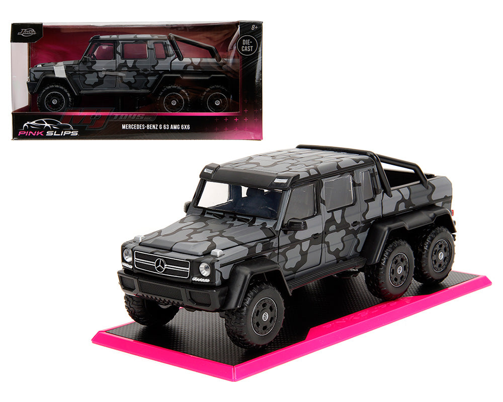 Jada 1:24 Mercedes-Benz AMG G63 6×6 – Grey Camouflage – Pink Slips