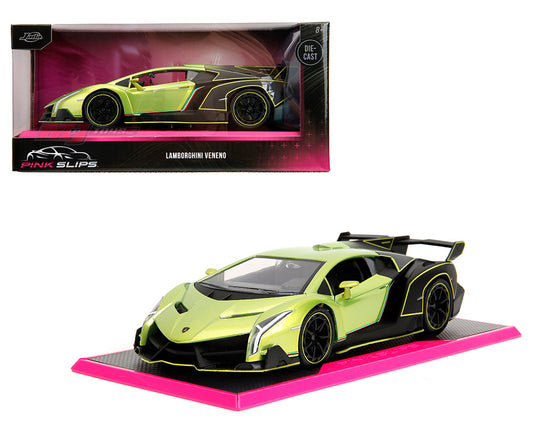 Jada 1:24 Lamborghini Veneno – Green – Pink Slips