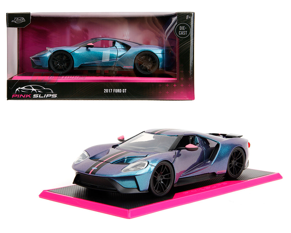 Jada 1:24 2017 Ford GT – Metallic Purple Blue – Pink Slips