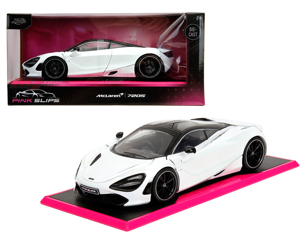 Jada 1:24 McLaren 720S – Iridescent Glossy White – Pink Slips