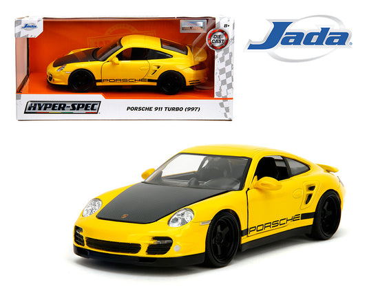 Jada 1:24 Porsche 911 Turbo (997) – Yellow – Hyper-Spec