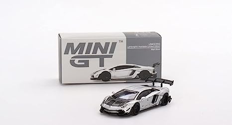 True Scale Miniatures LB Works Modelo de coche compatible con Lamborghini Aventador Matt Silver Edición limitada 1/64 Diecast Model Car MGT00449