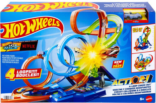 Hot Wheels ACTION- POWER 4 LOOPS  Crash Out