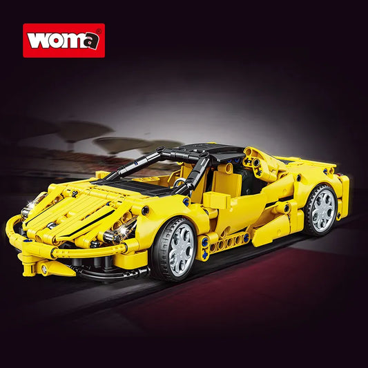 Woma Toys City Speed ​​Racing Car modelo Pull Back vehículo Stem bloques de construcción ladrillos niños coche de juguete