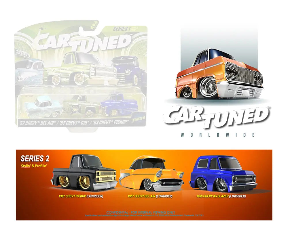 (Preorder) CarTuned 1:64 Lowriders Series 2 Stylin’ & Profilin’ 3 Pack 2024 – Limited Edition